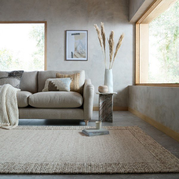 Natúr színű kézi szövésű gyapjúkeverék szőnyeg 160x230 cm Rue – Flair Rugs-image-1