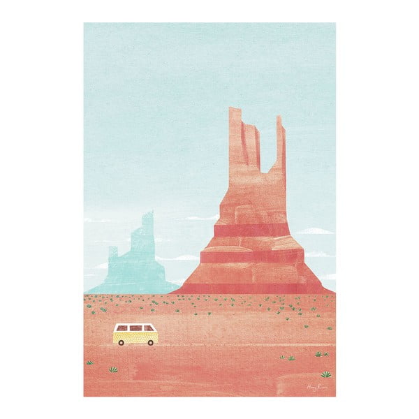 Poszter 30x40 cm Monument Valley - Travelposter
