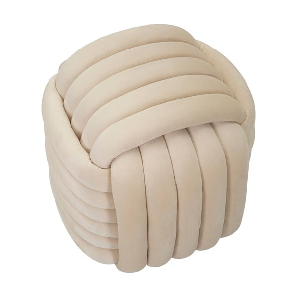 Krémszínű bársony puff Softy – Mauro Ferretti-image-3
