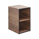 Barna alacsony fürdőszoba szekrény tölgyfa dekorral 30x51 cm Set 374 - Pelipal