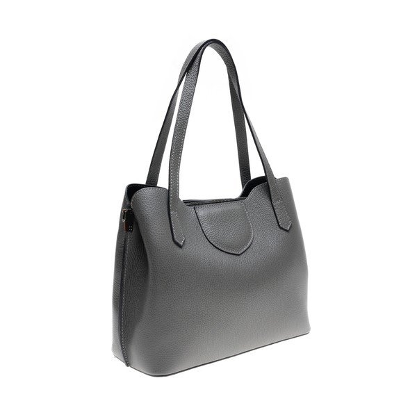 Szürke bőr kézitáska - Luisa Vannini-image-1