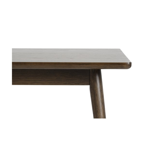 Barna bővíthető étkezőasztal tölgyfa dekoros asztallappal 190x90 cm Barrali – Unique Furniture-image-4