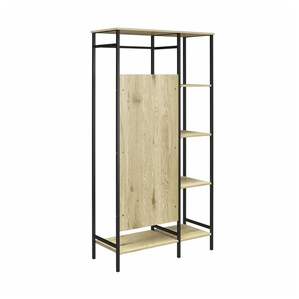 Ruhásszekrény tölgyfa dekorral 95x180 cm Modine - Støraa-image-4
