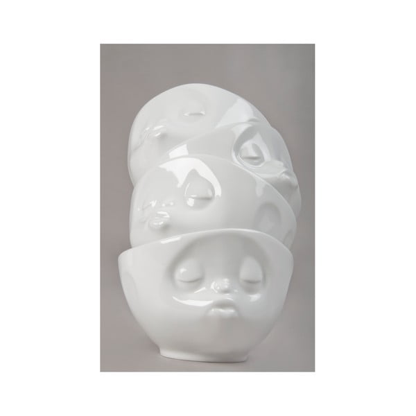 2 db-os fehér 'szerelmes' porcelán tálkaszett, 200 ml - 58products-image-1