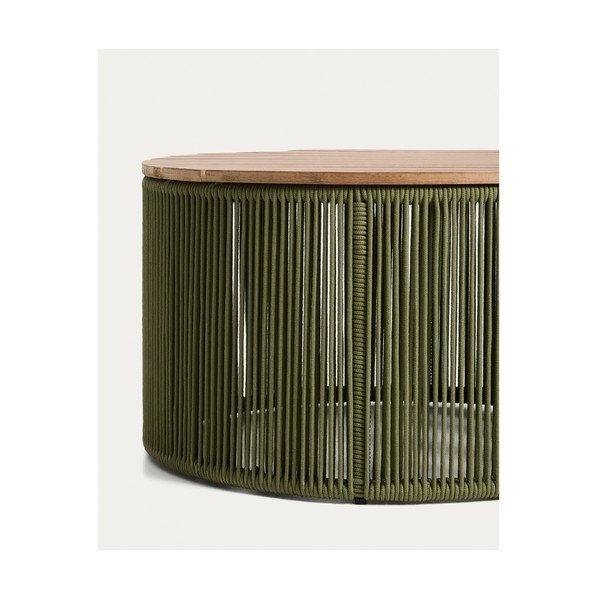 Kerek kerti dohányzóasztal akácfa asztallappal ø 70 cm Dandara – Kave Home-image-3