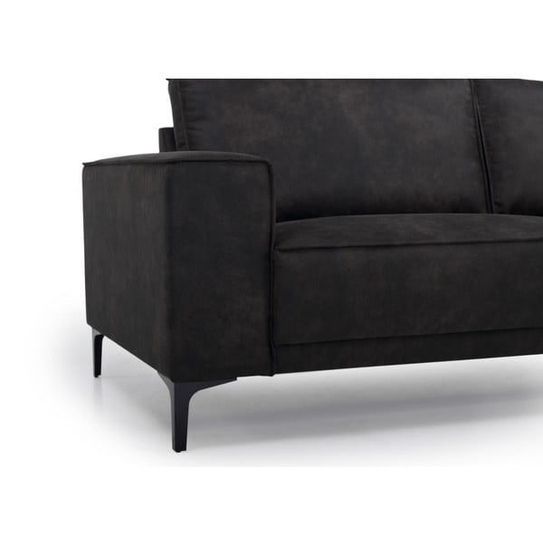 Antracitszürke bőrutánzat sarokkanapé (bal oldali) Copenhagen – Scandic-image-4