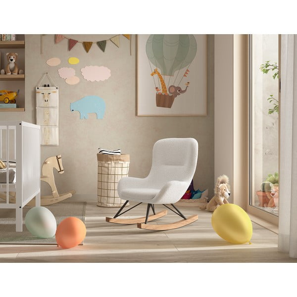 Fehér buklé gyerek hintaszék ROCKY – Vipack-image-1