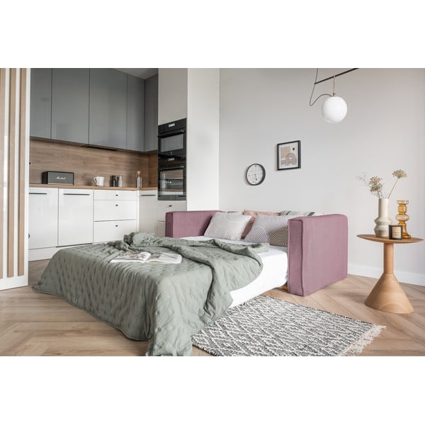 Rózsaszín kinyitható kanapé 168 cm Lucky Lucy – Miuform-image-3