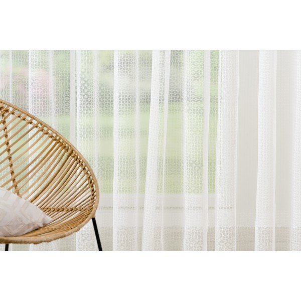 Fehér átlátszó függöny 400x260 cm Agra – Mendola Fabrics-image-2
