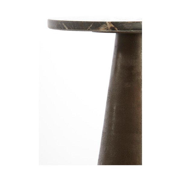 Kerek tárolóasztal márvány asztallappal ø 29 cm Ynez – Light & Living-image-3