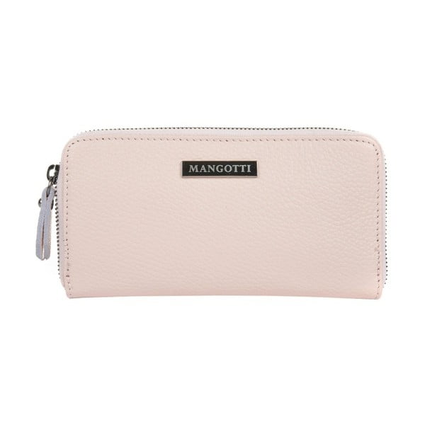 Alberta púder rózsaszín bőr pénztárca - Mangotti Bags