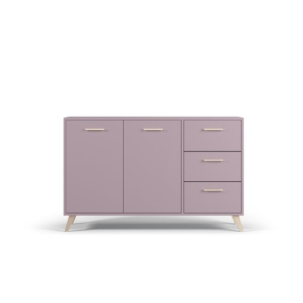 Rózsaszín alacsony komód 140x86 cm Burren - Cosmopolitan Design
