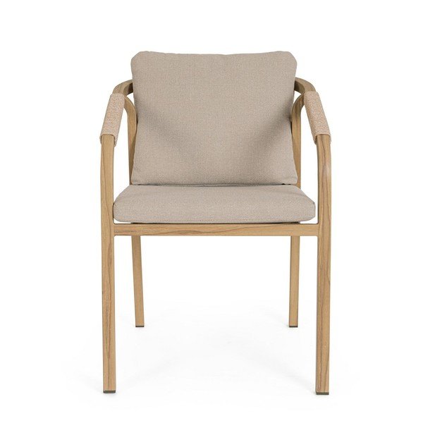 Natúr színű fém kerti szék Kalimera – Bizzotto-image-2