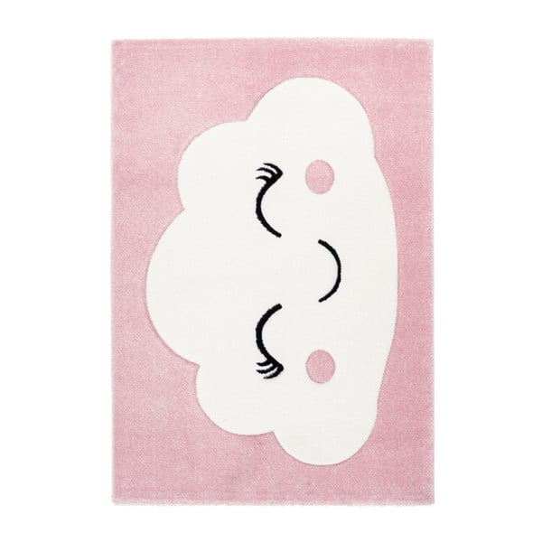 Felhőcske rózsaszín gyerekszőnyeg, 80 x 150 cm - Kayoom