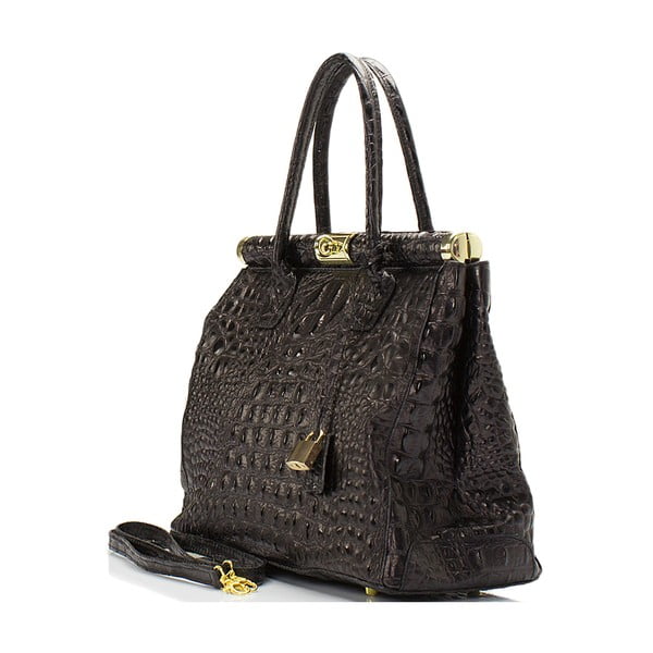 Lantha fekete bőr kézitáska - Lisa Minardi-image-2