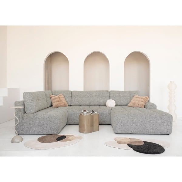 Világosbarna kinyitható tárolóhelyes moduláris sarokkanapé (bal oldali) Lulu – Miuform-image-3