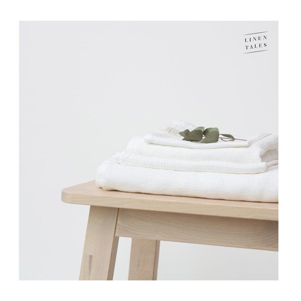 Fehér len törölköző 30x30 cm - Linen Tales-image-1