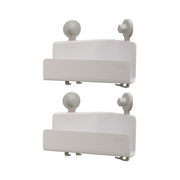 Fehér öntapadós műanyag fürdőszobai sarokpolc készlet 2 db-os EasyStore - Joseph Joseph-image-2