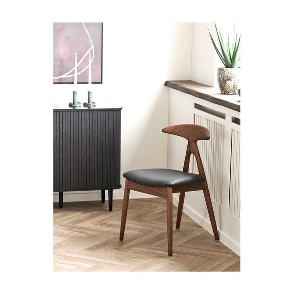Fekete-sötétbarna tölgyfa étkezőszék Lanuza – House Nordic-image-1