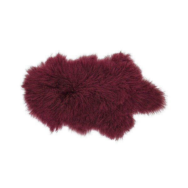 Mongolian sötétpiros mongol báránybőr szőnyeg - Bloomingville-image-2