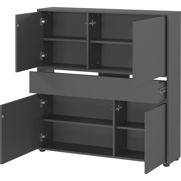 Antracitszürke szekrény 105x108x25 cm Ameca 2.0 – Germania-image-2