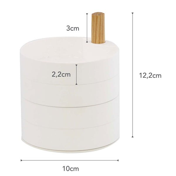 Tosca fehér ékszerdoboz bükkfa részletekkel - YAMAZAKI-image-3