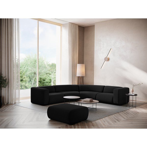 Fekete bársony lábtartó Ekahi – Makamii-image-1