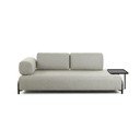 Compo bézsesszürke kanapé tárolóasztallal - Kave Home