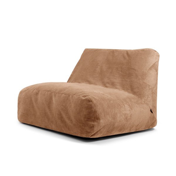Barna kordbársony babzsákfotel Sofa Tube – SLOWDOWN