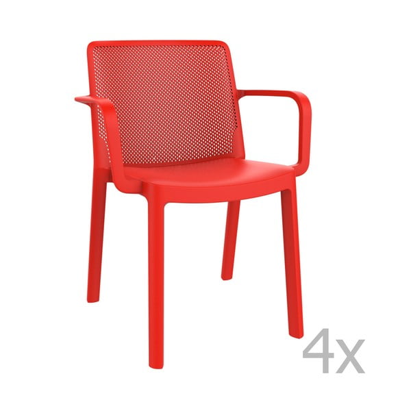 Fresh piros kerti fotel, 4 darab - Resol