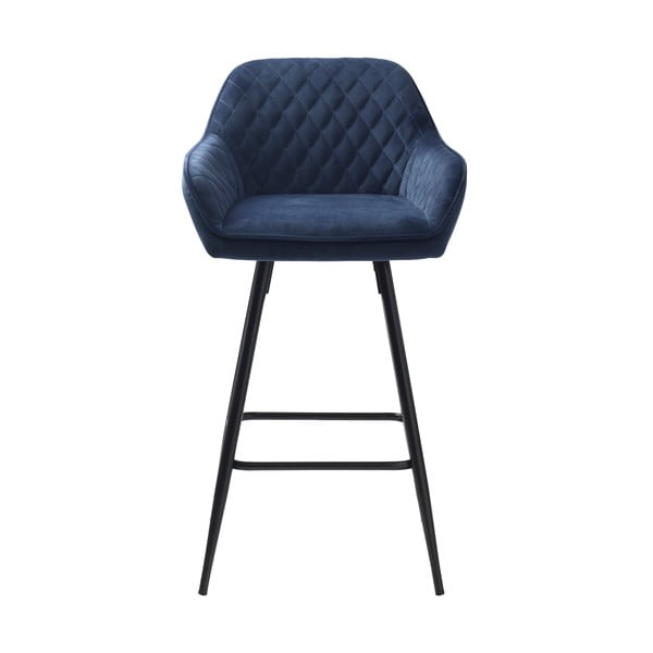 Kék bársony bárszék (ülésmagasság 67 cm) Milton – Unique Furniture-image-1