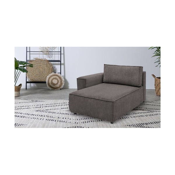 Világosbarna kordbársony kanapé modul (bal oldali) Nihad modular – Bobochic Paris-image-1