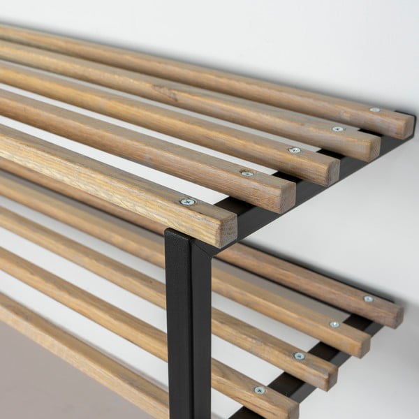 Fekete-natúr színű fém függő cipőtartó 100x26x34 cm Marco – Spinder Design-image-4