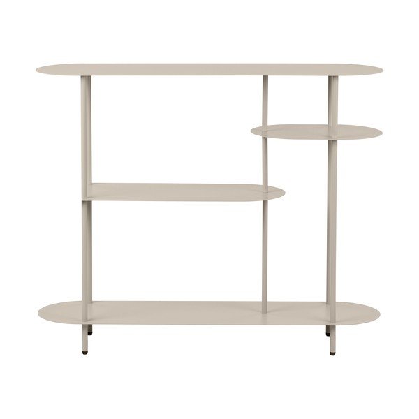 Bézs fém polcos állvány 118x97x31 cm Rieti – House Nordic