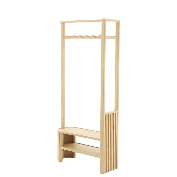 Natúr színű mangófa előszoba bútor 85x180x30 cm Gaios – Light & Living-image-1