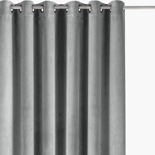 Szürke bársony dimout (részleges sötétítő) függöny 200x250 cm Velto – Filumi