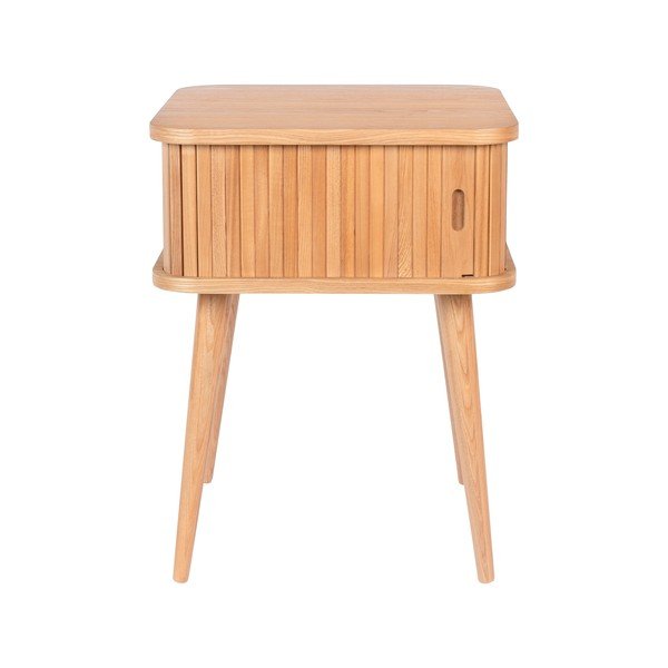 Natúr színű éjjeliszekrény tölgyfa dekorral Barbier – Zuiver