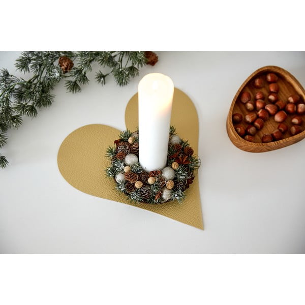 Öko bőr tányéralátét 30x30 cm Heart Hippo – LIND DNA-image-2