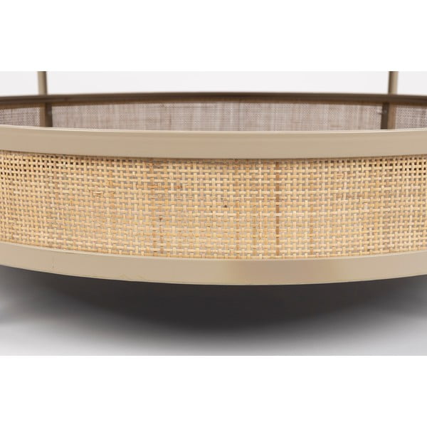 Bézs-natúr színű kerek dohányzóasztal ø 80 cm Makoto – White Label-image-4