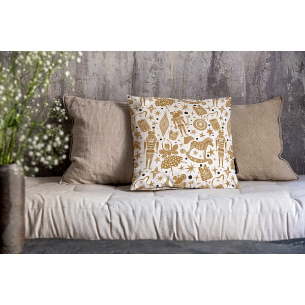 Párnahuzat karácsonyi mintával 45x45 cm Golden Nut Cracker – Butter Kings-image-1