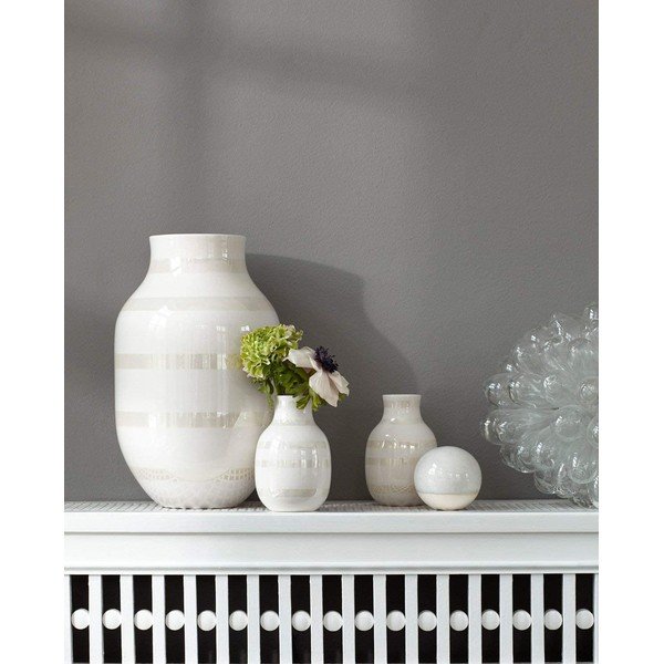 Omaggio fehér agyagkerámia váza, magasság 12,5 cm - Kähler Design-image-1