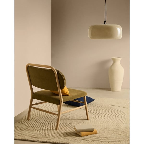 Zöld zsenília fotel Helda – Kave Home-image-1