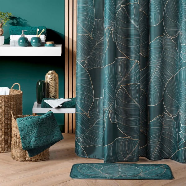 Sötétzöld fürdőszobai kilépő 45x75 cm Jade – douceur d'intérieur-image-2