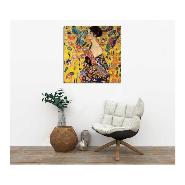 Vászon fali kép Gustav Klimt másolat, 45 x 45 cm-image-1