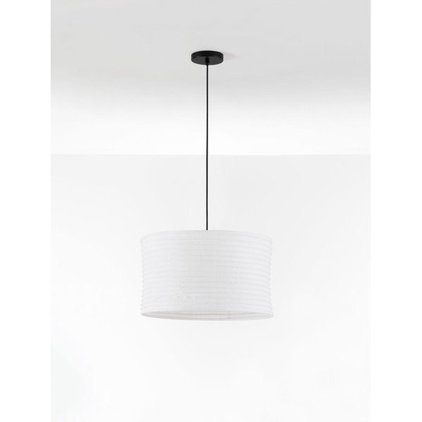 Fehér len függőlámpa ø 50 cm Linnet – Nova Luce-image-3