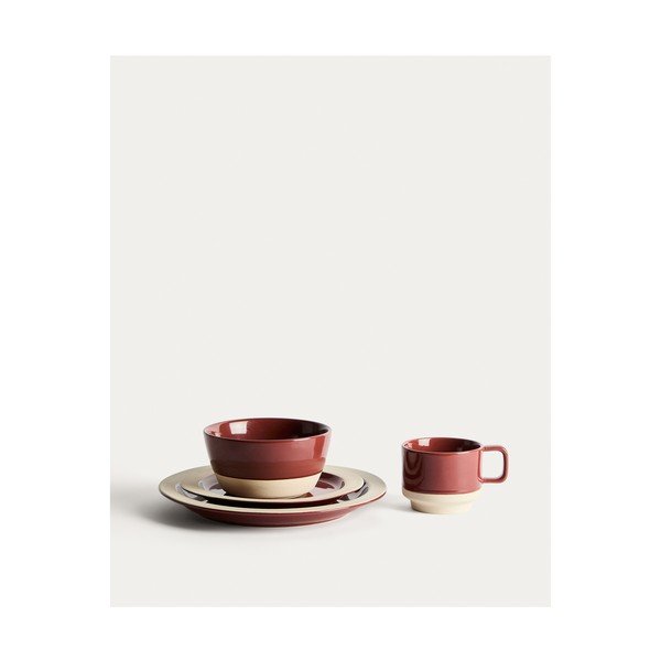 Borvörös kerámia tálka Doren – Kave Home-image-3