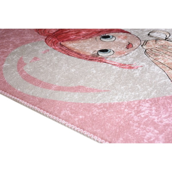 Rózsaszín mosható gyerek szőnyeg 100x160 cm Pretty Girl – Vitaus-image-2
