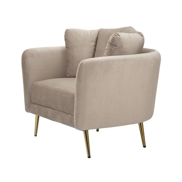 Szürkésbarna bársony fotel Kiev – Mauro Ferretti-image-4