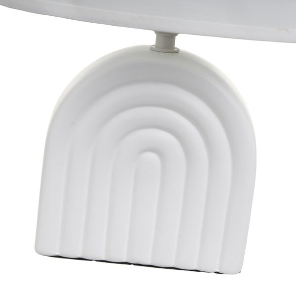 Fehér kerámia asztali lámpa textil búrával (magasság 31 cm) – Casa Selección-image-3