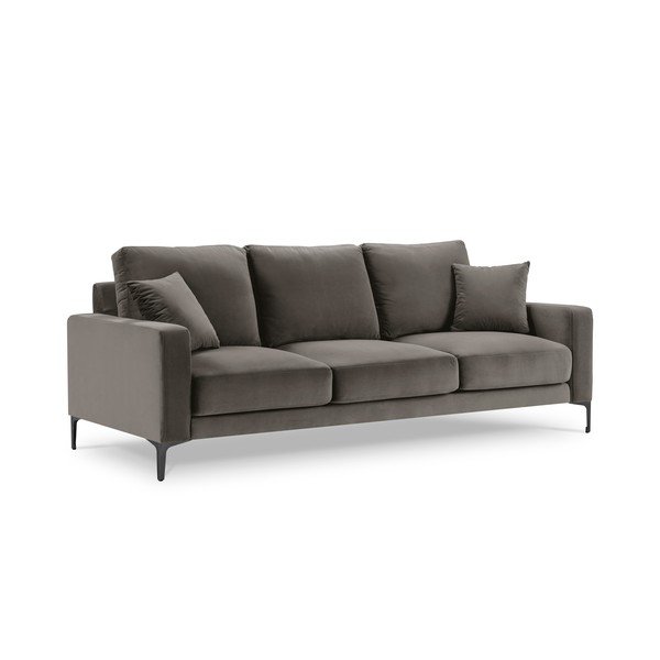 Harmony szürke bársony kanapé, 220 cm - Kooko Home-image-2